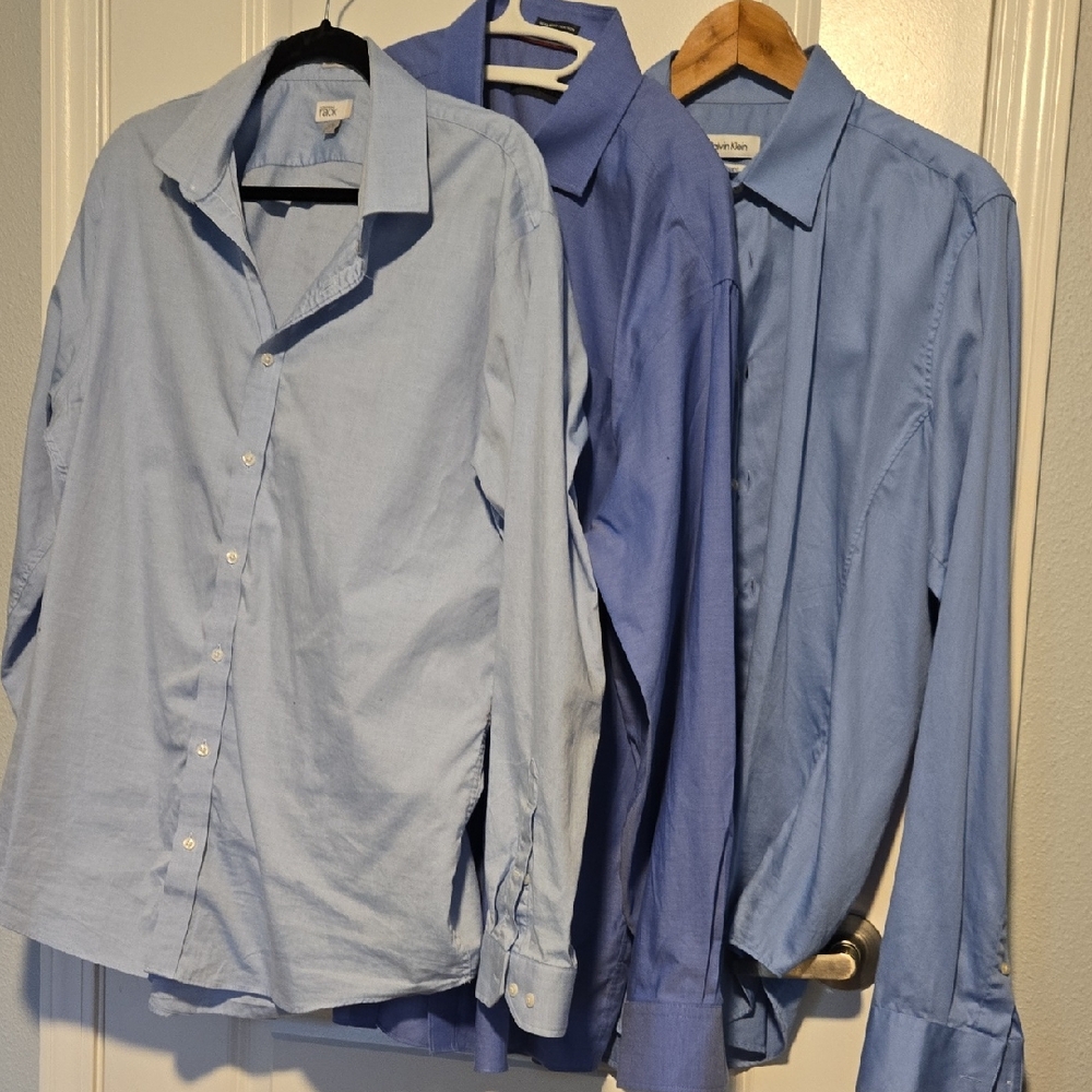 Calvin Klein Men's Blue Dress Shirt Set